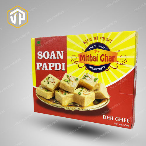 Custom Printed Soan Papdi Packaging Boxes