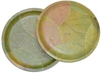 Natural Leaf Pattal Round Plate