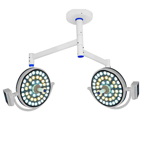 Double Dome Operation Theatre Ceiling Light - Color: White & Yellow