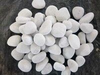 snow white natural tumbled sandstone pebble stone for wall cladding and terrazzo flooring