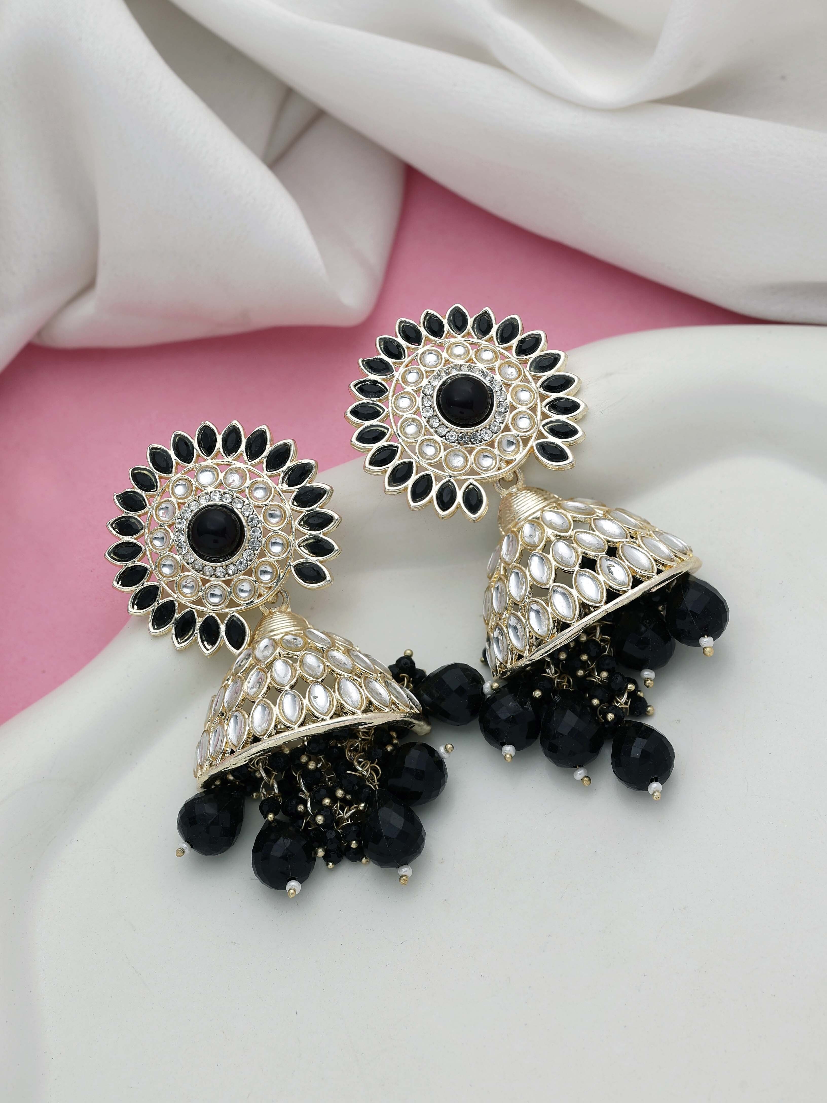 Floral Majesty Jhumki Earrings