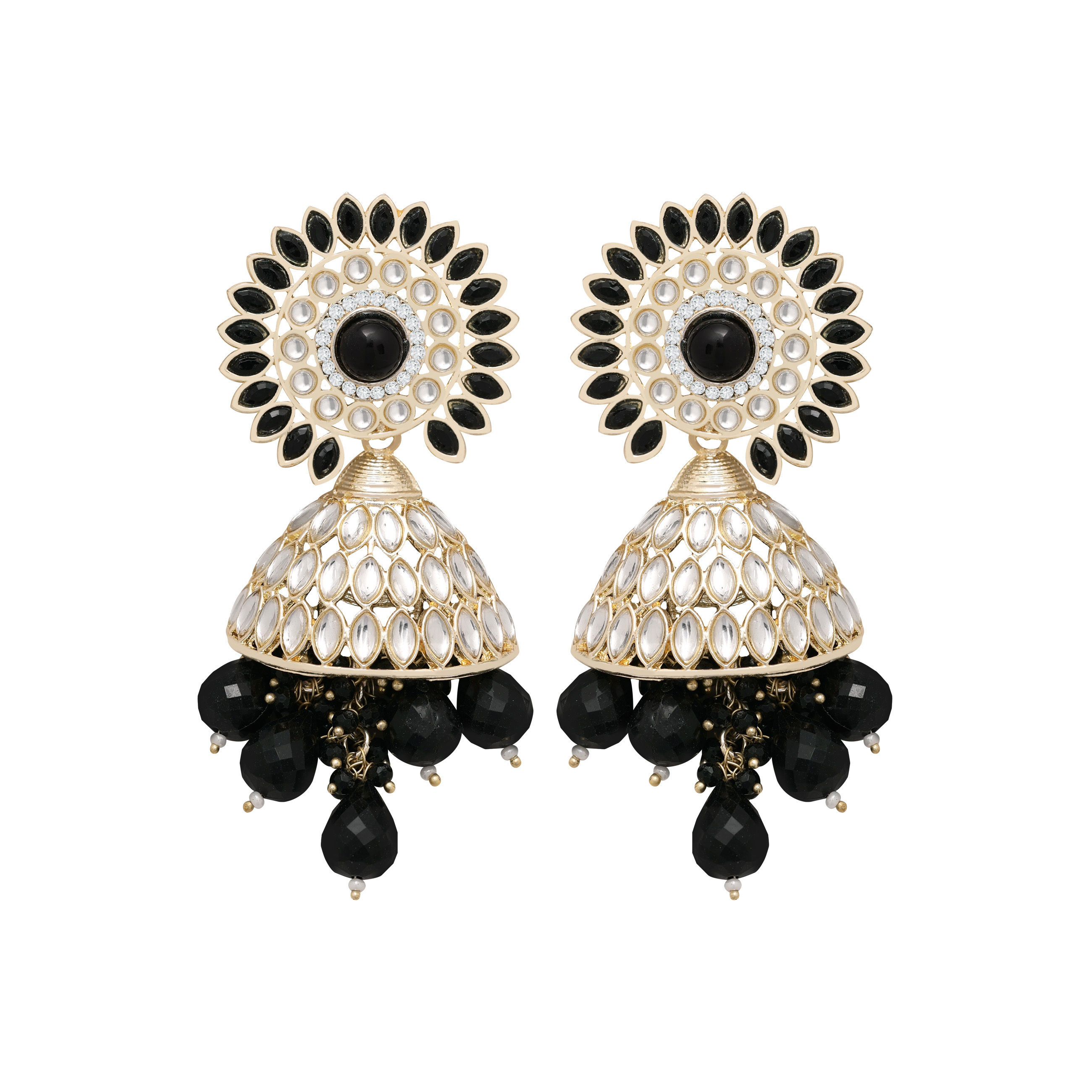 Floral Majesty Jhumki Earrings