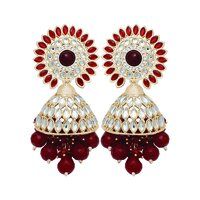 Floral Majesty Jhumki Earrings.