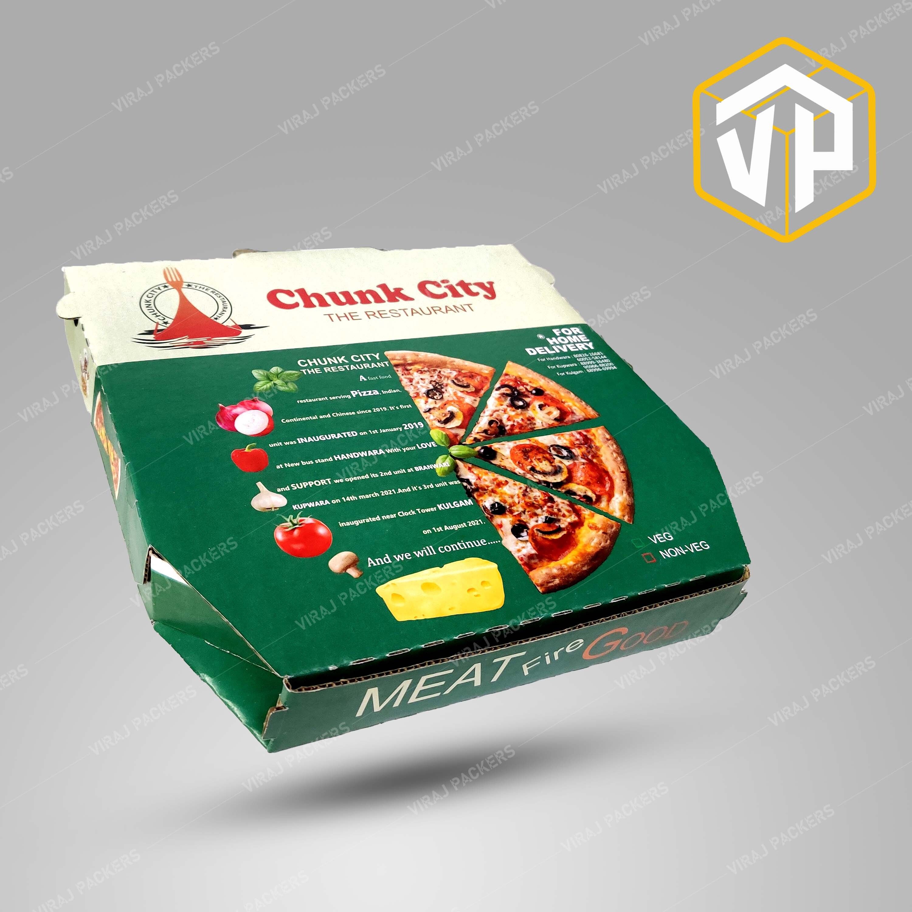 Multicolor Diamond Pizza Box Manufacturer