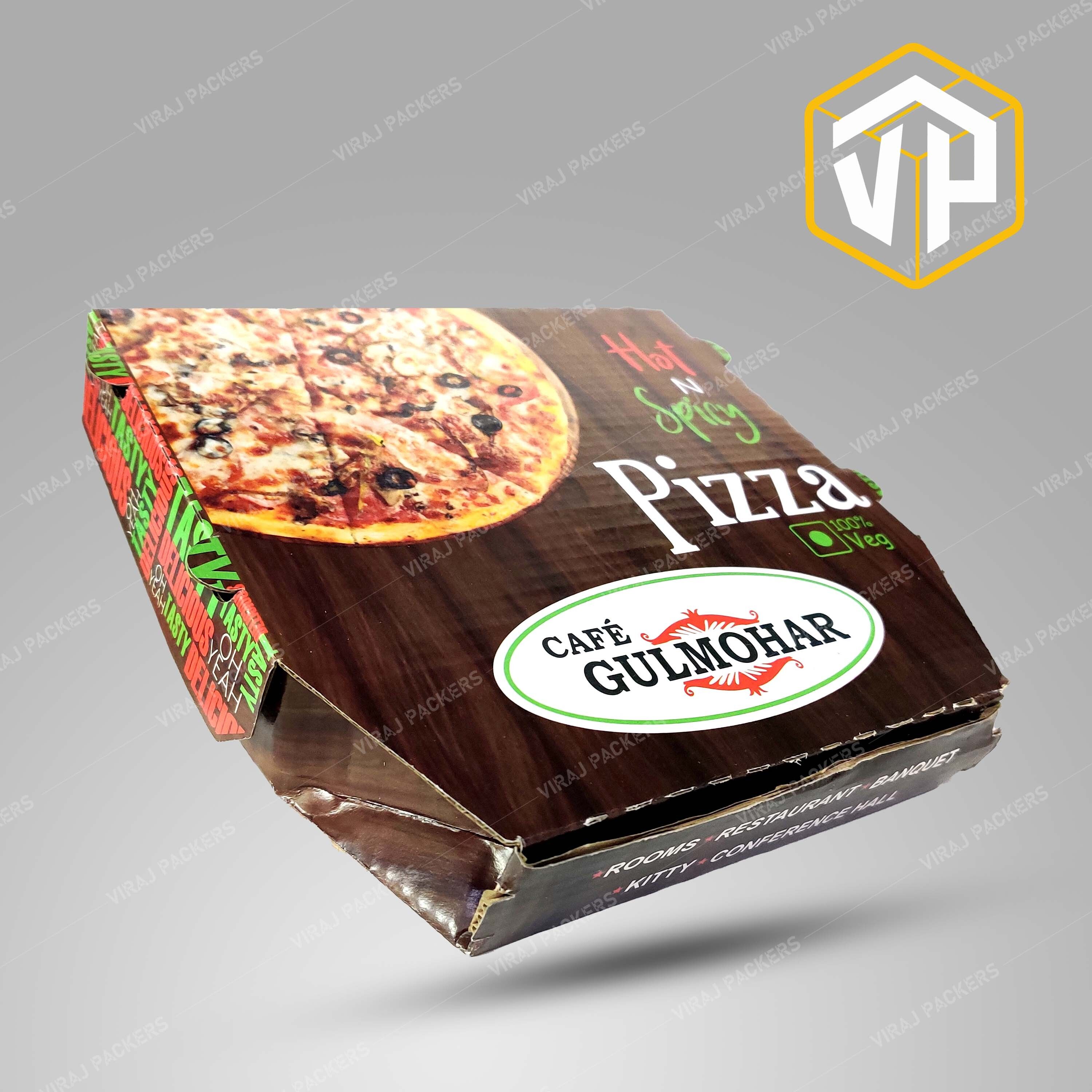 9 Inch Diamond Shape Custom Printed Pizza Packaging Box