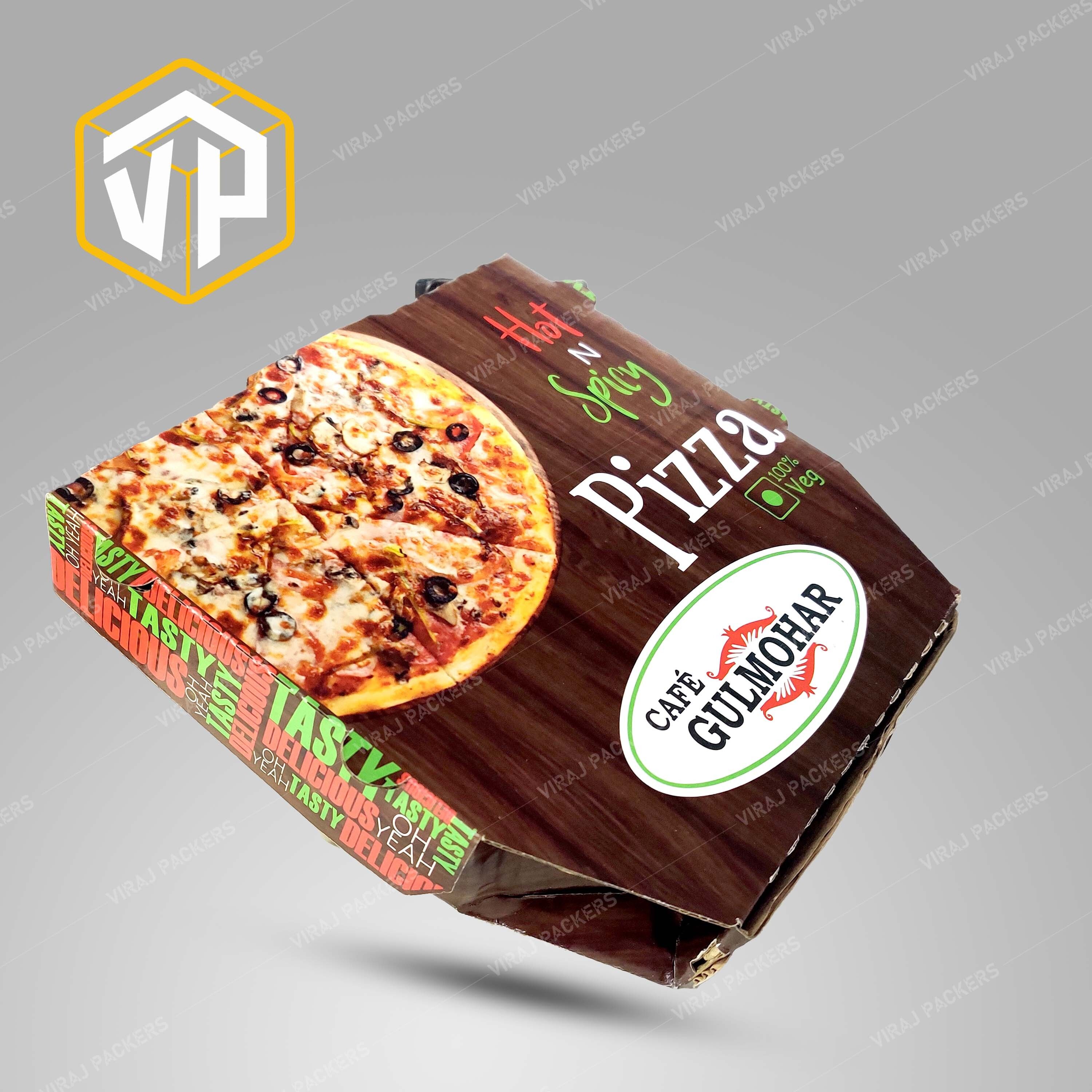 9 Inch Diamond Shape Custom Printed Pizza Packaging Box