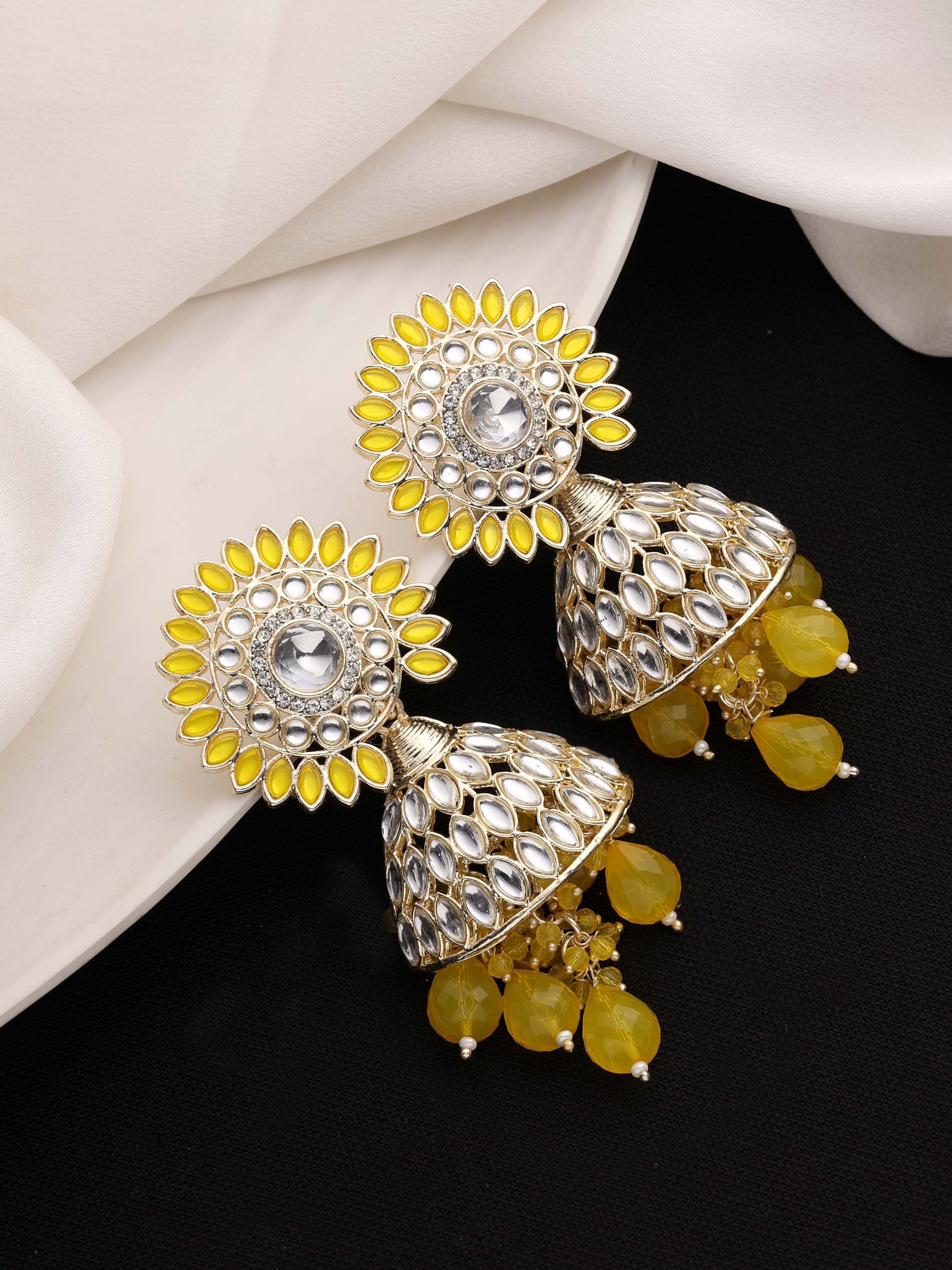 Floral Majesty Jhumki Earrings....