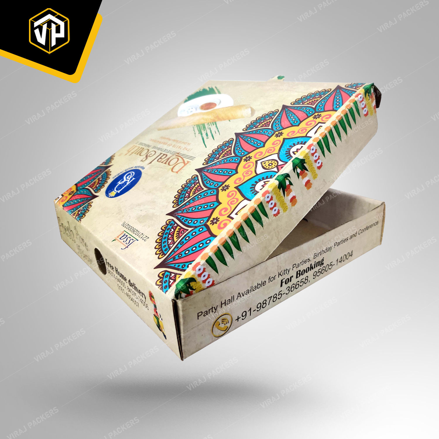 Premium Custom Printed Masala Dosa Packaging Box