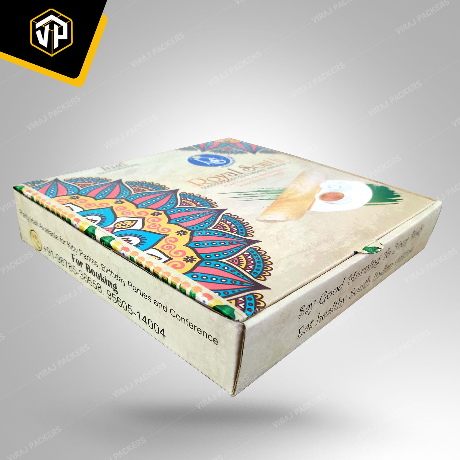 Premium Custom Printed Masala Dosa Packaging Box