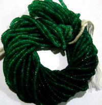 Natural Green Onyx Plain Tyre shape Rondelle 4mm Beads Strand 14''long