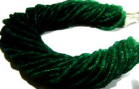 Natural Green Onyx Plain Tyre shape Rondelle 4mm Beads Strand 14''long