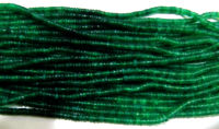 Natural Green Onyx Plain Tyre shape Rondelle 4mm Beads Strand 14''long