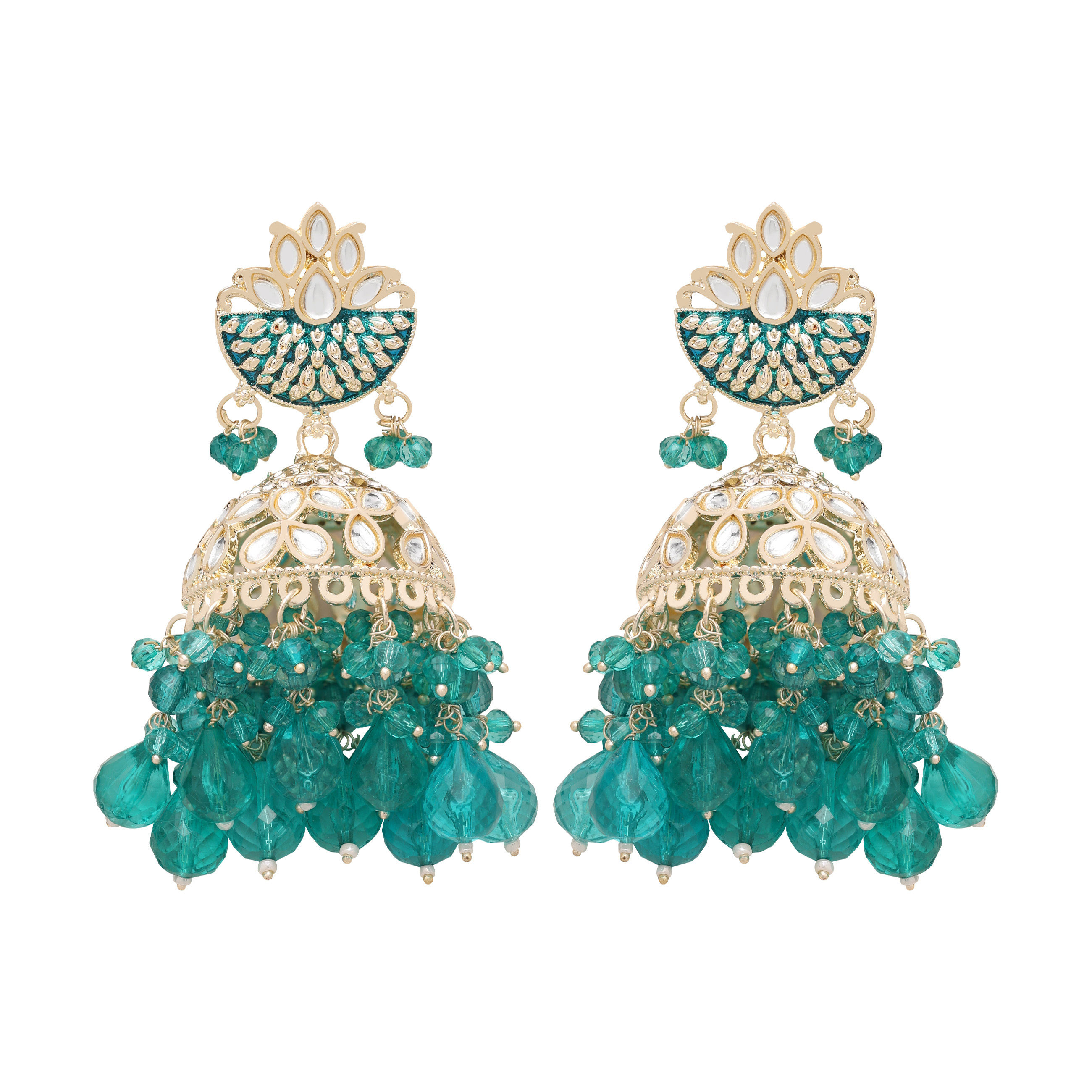 Meena Magic Kundan jhumki Earrings...