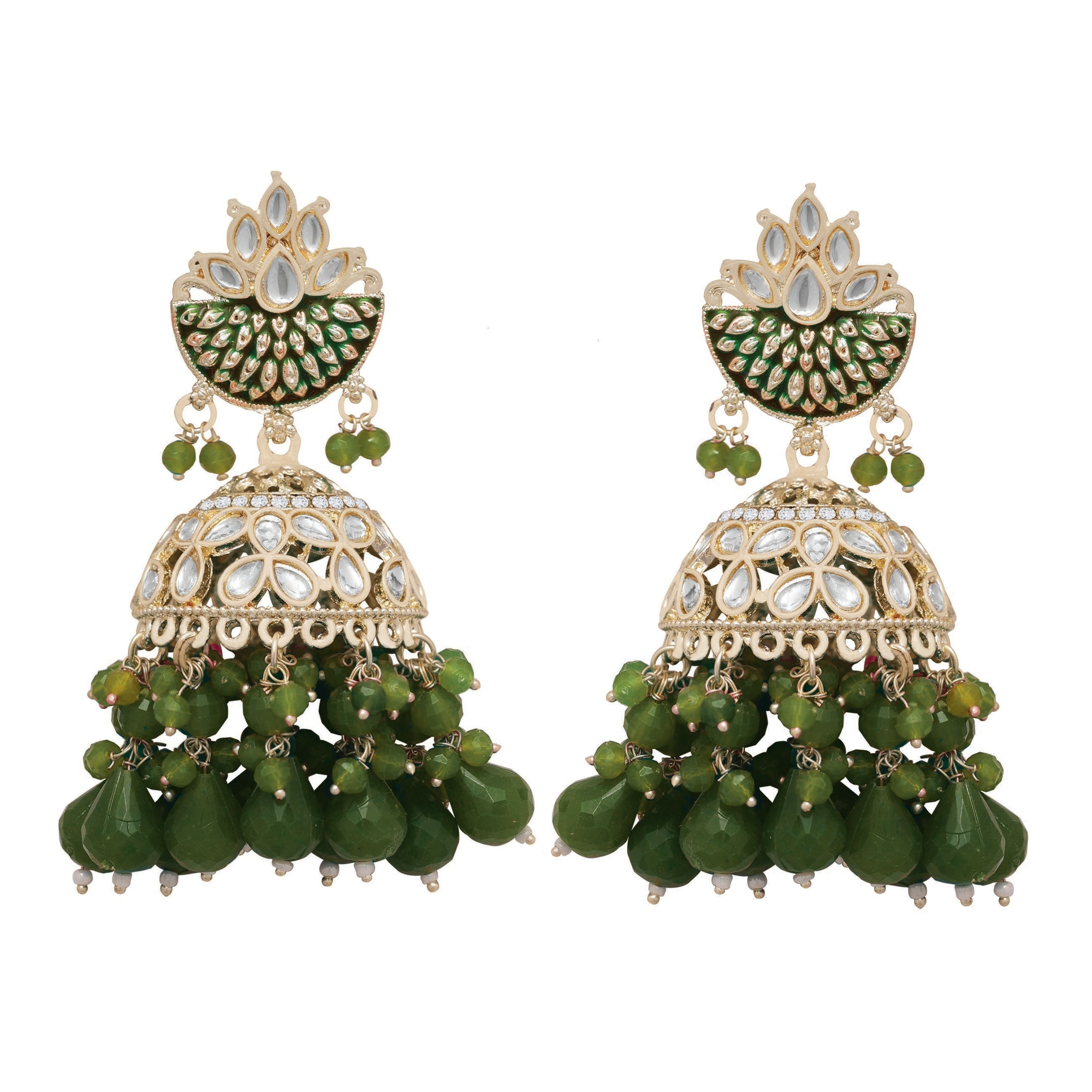 Meena Magic Kundan jhumki Earrings....