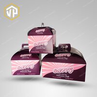 Handle Cake Box - High-quality Paper, Customized Size And Design | Glossy Lamination, Uv Offset Printing For Elegant Cake Packaging