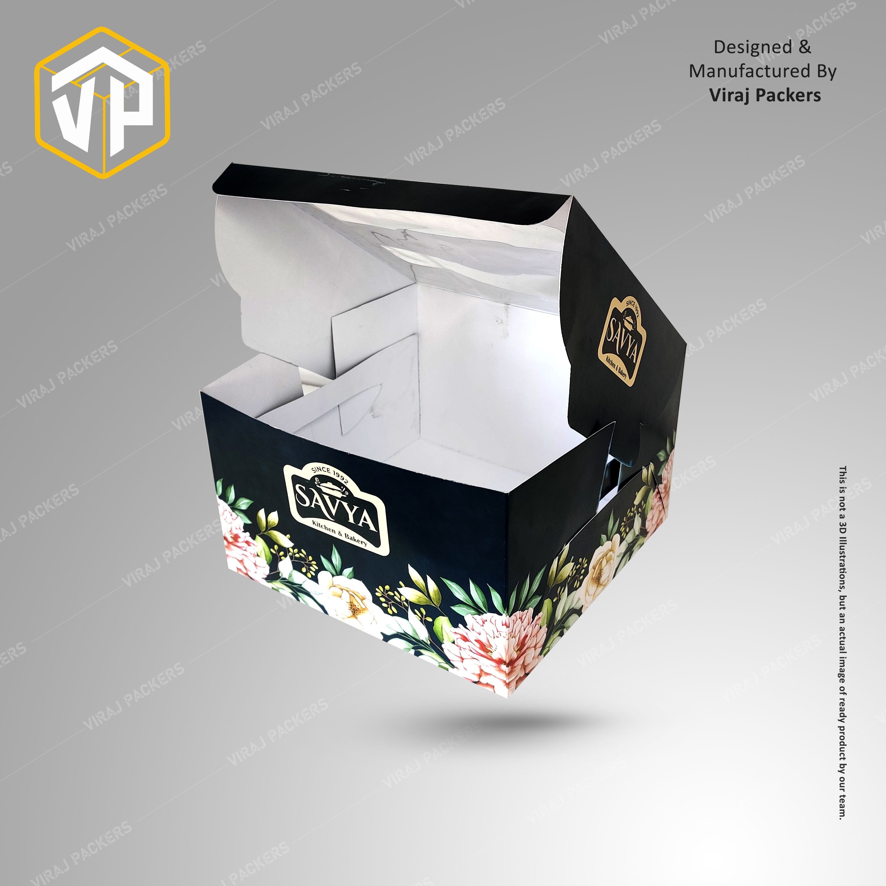 Premium Cake Packaging Box with Window Cut