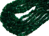 Natural Green Onyx Uncut Nugget 6mm To 9mm Beads Strand 35''Long