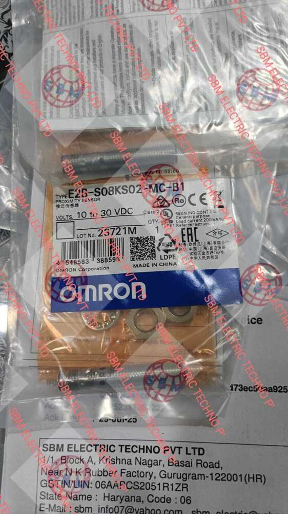 Omron Proximity Sensor 10 To 30Vdc E2B-S08Ks02-Mc-B1 - Cable Length: 2 Meters