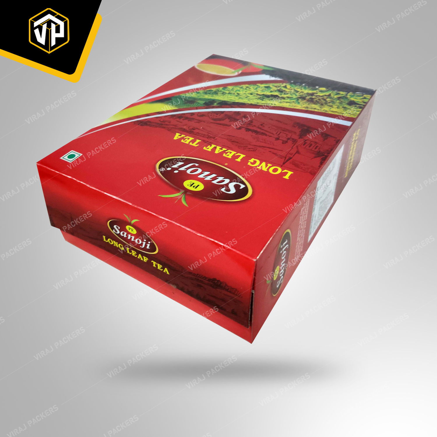 Tea Packaging Box with Glossy Lamination Finishing