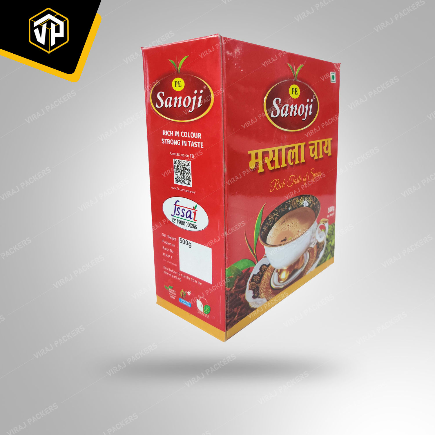 Tea Packaging Box with Glossy Lamination Finishing