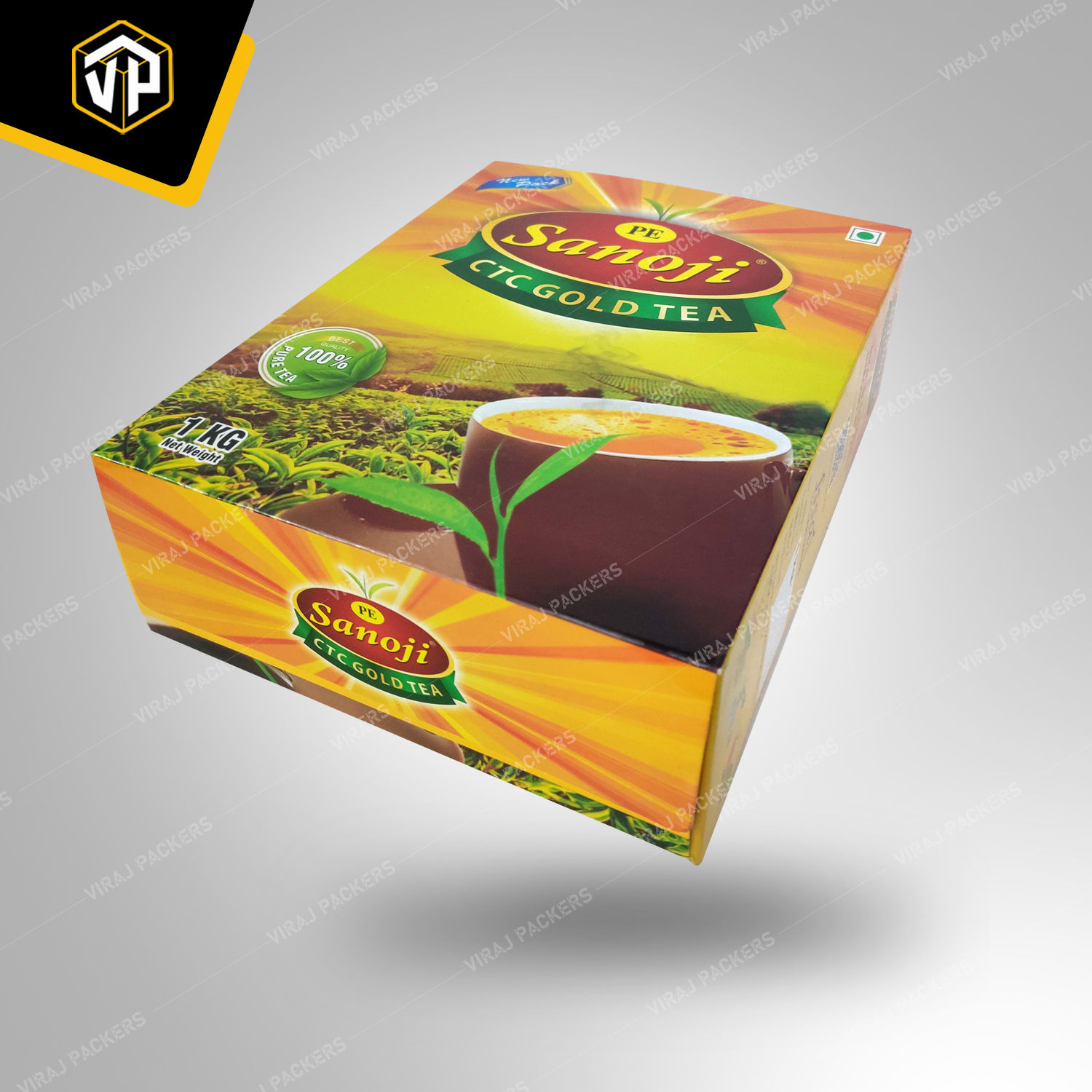 Tea Packaging Box with Glossy Lamination Finishing