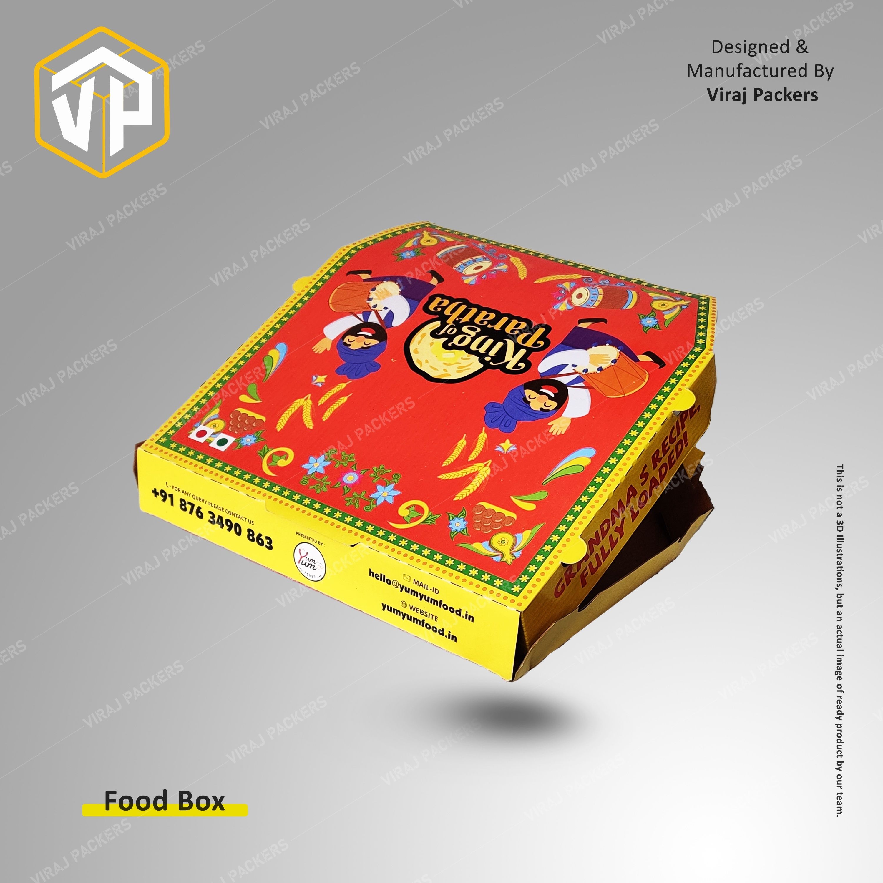 Paratha Packaging Box