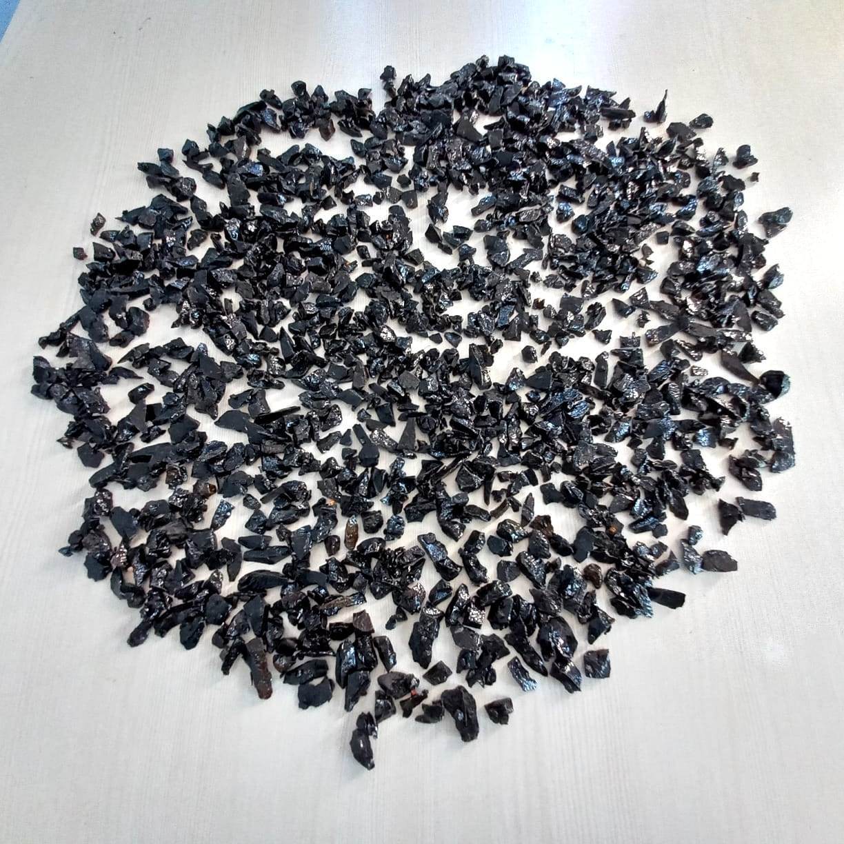 Polyurethane polished Black Natural Crushed Marble Chips for landscaping decoration used commercial construction