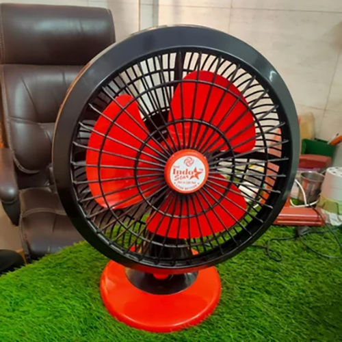 12 Inch Table Fan - Color: Red & Black