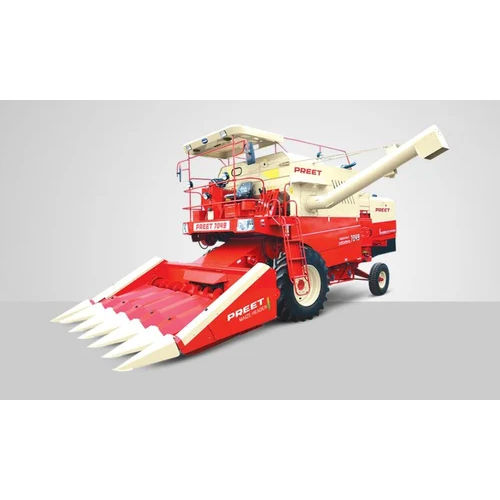 Preet 7049 Maize Combine Harvester - Color: Red