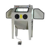 Cabinet Type Sand Blasting Machine - Semi Automatic, Electric Power Source, 1 Year Warranty | Ideal For Industrial Applications