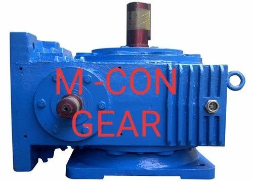 Vertical Worm Reduction Gearbox - Color: Blue