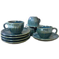 150 Ml Ceramic Tea Cup Plate Set - Color: Different Available