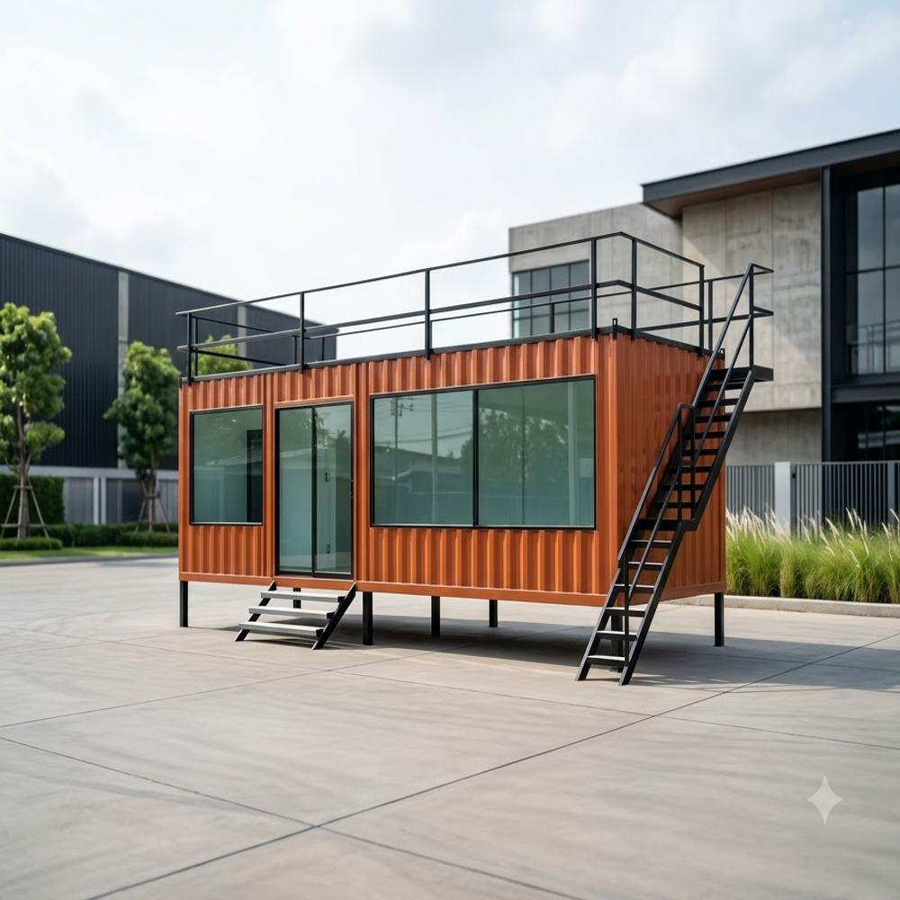 Mild Steel Porta Cabin - Mild Steel Walls, Mild Steel Roof, White Color, Pvc Flooring | Versatile Modular Office Solution For Rapid Deployment And Flexibility