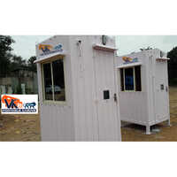 Portable Security Cabins - Mild Steel Roof And Walls, Pvc Floor And Door, Durable White Guard House Solution