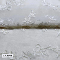 Flower Embroidery Georgette Fabric