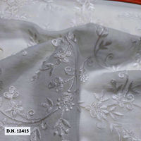 Flower Embroidery Georgette Fabric