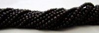 Natural Black Pearl 4mm Round Shape Beads Strand 15 -16 inches Long