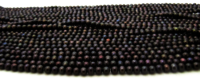 Natural Black Pearl 4mm Round Shape Beads Strand 15 -16 inches Long