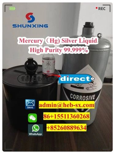 Mercury (Hg) Silver Liquid High Purity 99.999% 34.5kg Hot Selling