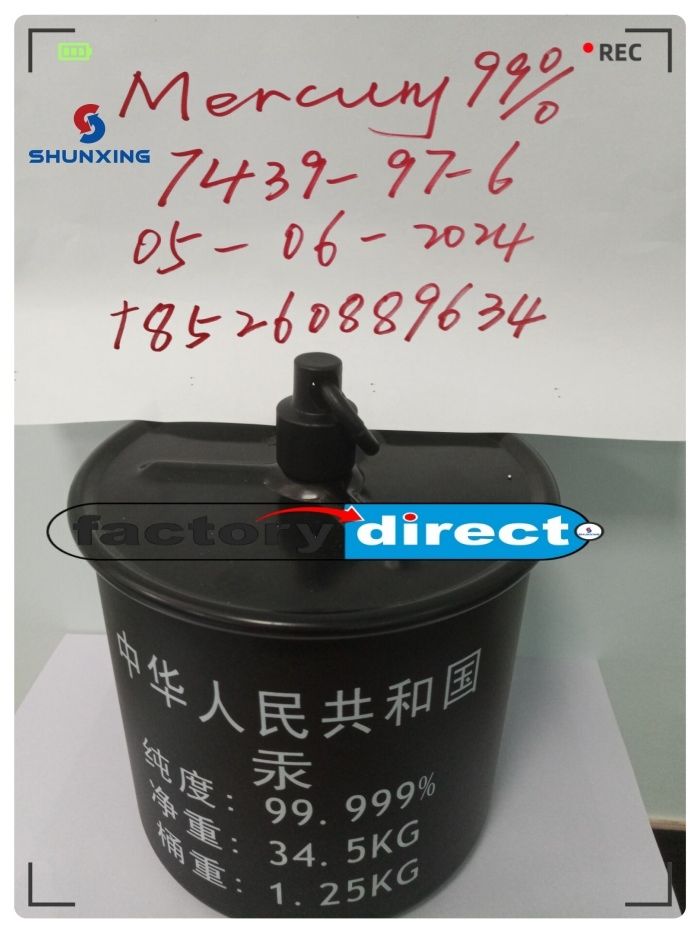 Top Factory wholesale Mercury silver liquid Hg mercury 34.5kg with Best price!!