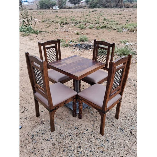 Treditional look wooden 4 seater tea table set