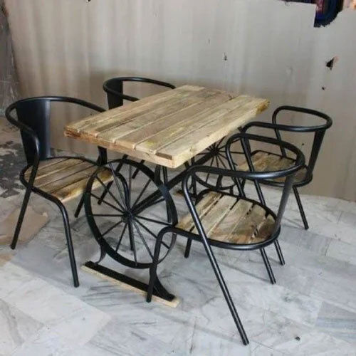 Designer Restaurant Dining Table Set - Artwork: Handmade