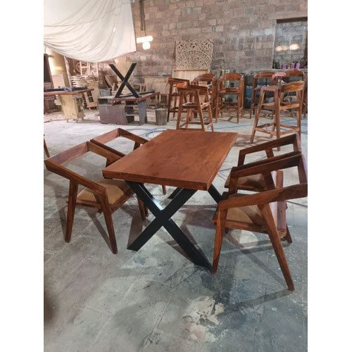 Wooden Dining Table With 4 Chair