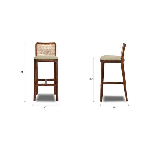 Sheesham Wood Bar Chairs - Artwork: Handmade