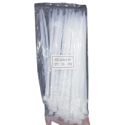 100 Pcs 200x4.8 MM Plastic Lock Belt Cable Tie