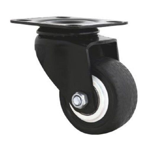 Pu Black Castor Wheel - Finish: Galvanized