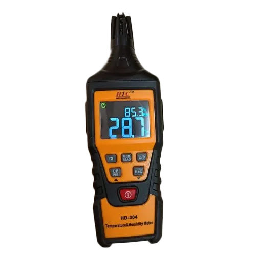 Hd-304 Temperature And Humidity Meter - Color: Yellow