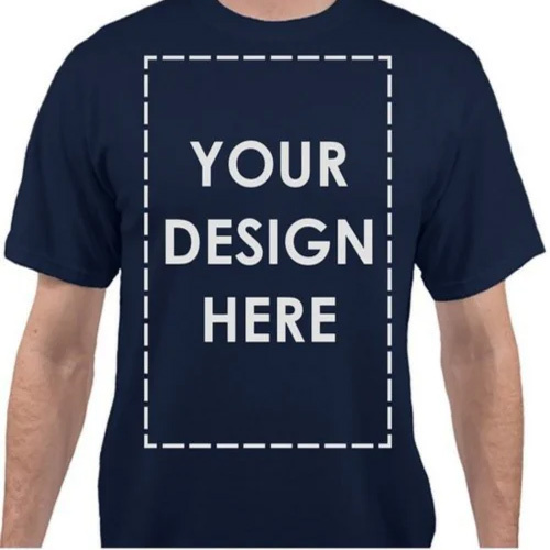 Customized Printed T Shirt - Cotton Fabric, Black Color, O-neck Collar, Unisex Design, Short Sleeves, Warranty Included | Customizable Unique Patterns