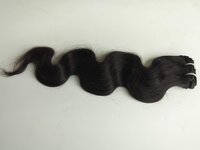 Wavy Natural Black Body Wave Human Hair Weft Extensions