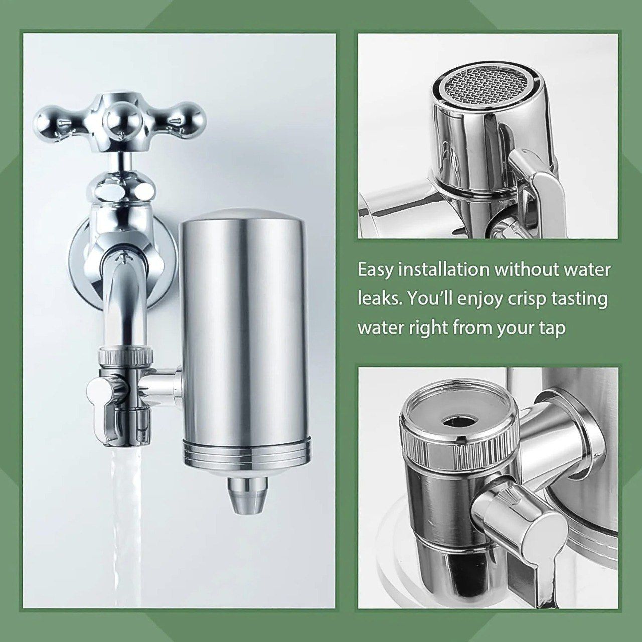 304 Stainless Steel Faucet Mount Water Filter